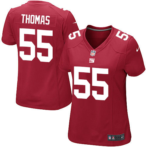 Women's Limited J.T. Thomas Nike Jersey Red Alternate - #55 NFL New York Giants